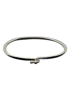 James Avery Sterling Silver Hammered Hook On Bangle Bracelet